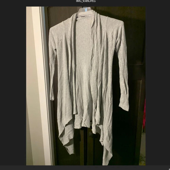 The Limited Sweaters - The Limited gray shawl/cardigan wrap sweater